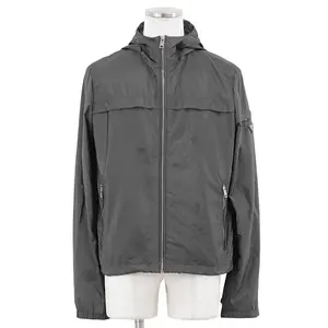 Pre-owned PRADA Nylon Small Leather Goods Polyamide Hooded Jacket