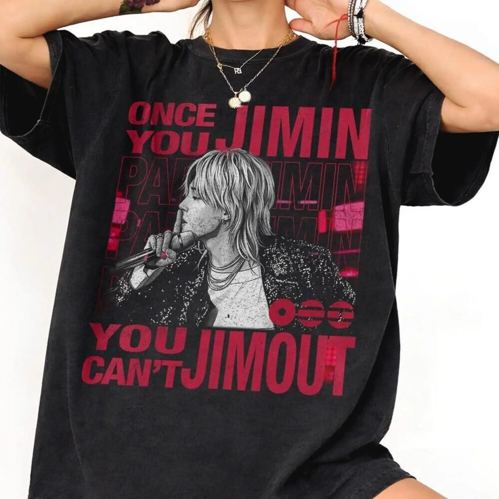 Park-Jmin Shirt, Vintage Style Kpop Music Tee Unisex, Cotton Retro 90s Gift for Fans