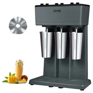 VEVOR Milkshake Maker, TikTokShopBlackFriday, 375W x 3 Electric Milkshake Machine, Triple Heads Drink Mixer Blender Machine, 3-Speed Milkshake Mixer with 3 x 820 ml Stainless Steel Cups, for Commercial and Home