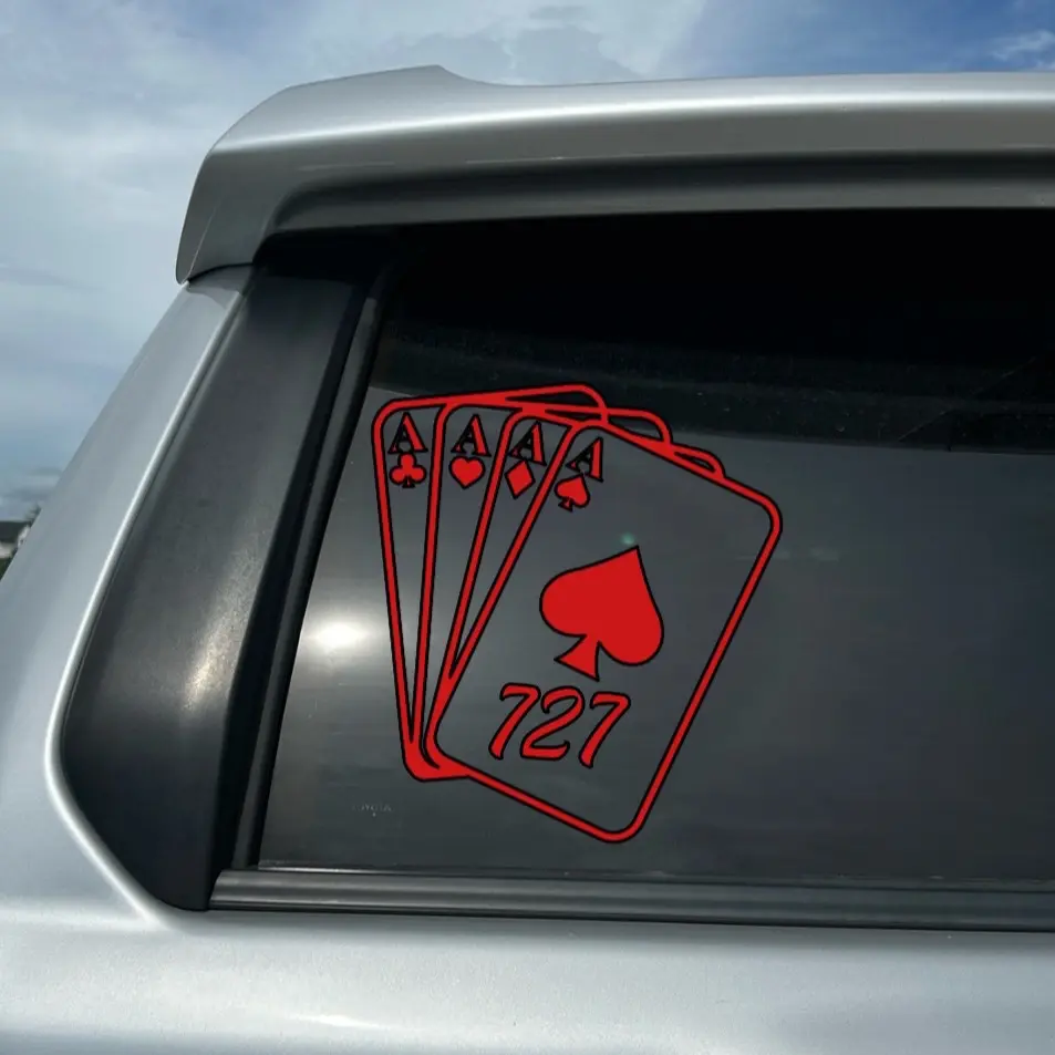 Aces Card- Custom Area Code Decal for Trucks, Cars, and More! (COMMENT YOUR AREA CODE AT CHECKOUT)