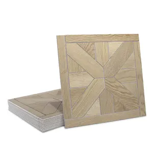 12-Pack Peel and Stick Floor Tile, 12" x 12" Pinwheel SPC Self-Adhesive Luxury Vinyl Flooring, Wood-Look Groutable Backsplash Tile for Kitchen Bathroom, Covers 12 Sq. Ft.