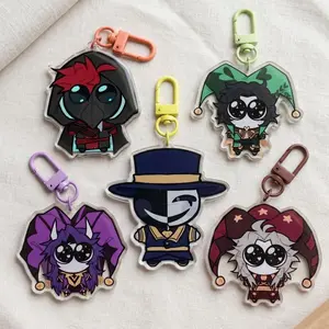 The Freak Circus Chibi Art Acrylic Keychain, Doctor, Jester, Ticket Taker, Pierrot, Harlequin, Neko Bueno