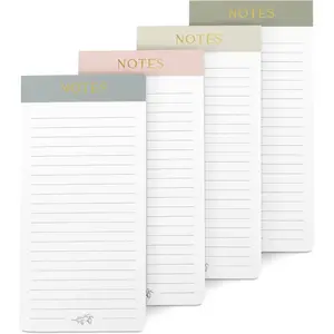 Beautiful Magnetic Notepads For Fridge-Set Of 4 Note Pads With Lined Pages to Easily Take Notes & Make Grocery/Shopping Lists-The Perfect To-Do Pad With Strong Magnets For Refrigerator