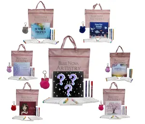 Coloring book, ohuhu markers, glitter pen and Bag Bundle.