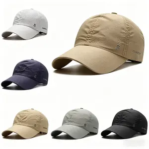 1/2Pack Men's Sunscreen Baseball Hat Mesh Breathable Quick Drying Sports Hat UV Resistant Suitable for Outdoor Sports in Summer
