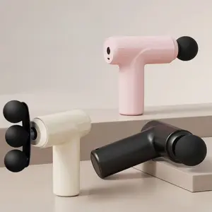 Mini Massage Gun, Powerful FMS Gun Portable Deep Tissue Massage for Back Muscles, Pain Relief with 4 Massage Heads, High-Intensity Vibration Rechargeable Compact Massage Gun