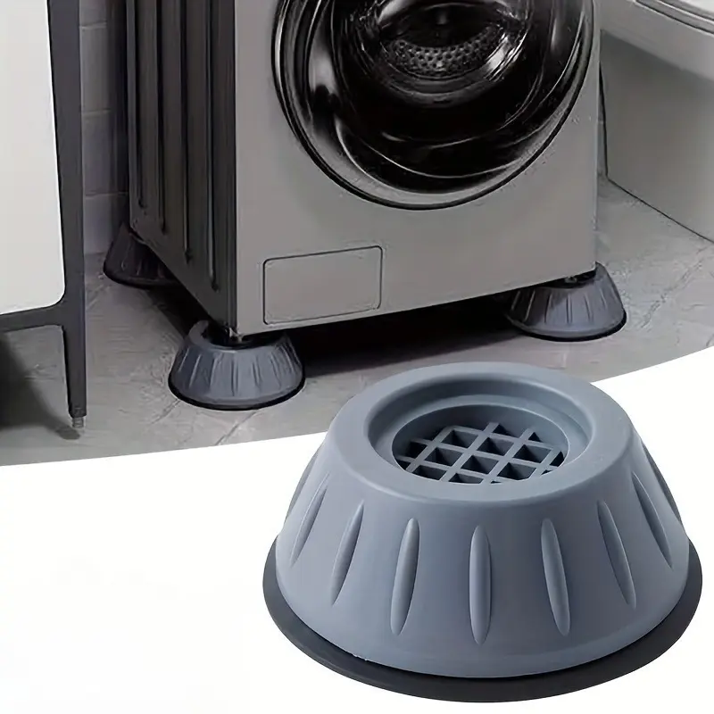 4/8/12pcs Washing Machine Mat Anti-vibration Mat, Drum Wave Wheel Universal Heightened, Anti-slip and Moisture-proof Mat - Protects Floors and Reduces Noise