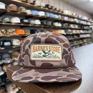 Barnes Woven Patch Rope Hat - Bark Duck Camo