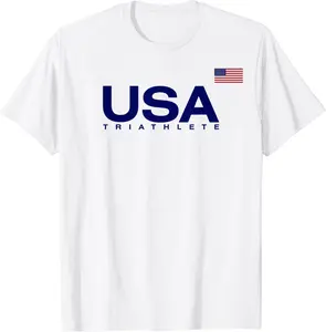 Big USA Triathlete T-Shirt - Alizejaqua Shop F1NB09BZ3YSTW