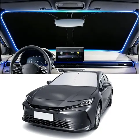 55" x 27.5" Car Windshield Sun Shade,Car Sun Protection Front Windscreen Inside, Windshield Sunshade Cover, Sun Visor Protection Car Windscreen,Windscreen for Summer, UV Heat Protection