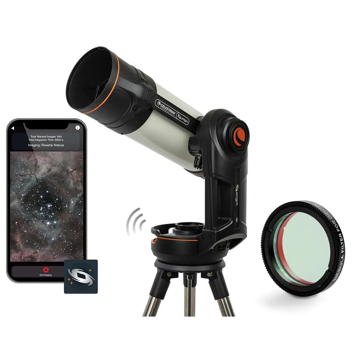 Celestron Origin Mark II All-in-1 Intelligent Home Observatory Kit with AI Processing, Astro Imaging, Live Preview, Nebulae Filter, Phone/Tablet Compatibility, All-In-One