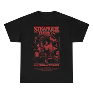 Retro All Friends Welcome T-shirt Stranger Season 5 Sweatshirt Eleven Mike Will Dustin Lucas Max Hoodie IUF