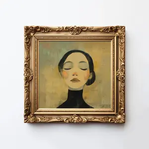Female Abstract Portrait Wall Art Fine Art Print Art Cottage Core Decor Preppy Wall Art