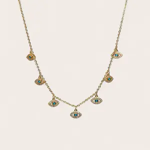 Celeste Eye Charm Necklace