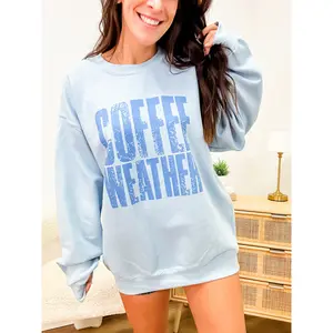 Distressed Coffee Weather Graphic Pullover C.O.C.