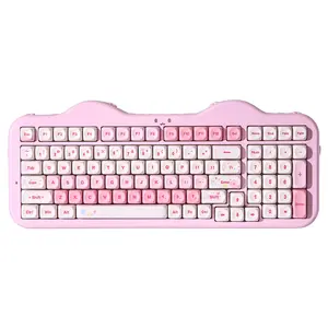 YUNZII C98 Wireless Mechanical Keyboard, 99-Key with Number Pad, BT5.0/2.4G/USB-C Hot Swap Gasket Mount with PBT MOA Keycaps, Custom RGB, Cute Cake Keyboard for Win/Mac