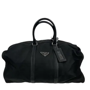 Pre-owned PRADA Black Nylon Duffle Bag – Authentic Designer Travel Bag/WJ12117812