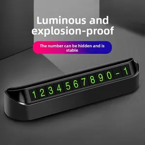 Car Interior Decoration Temporary Parking Sign Phone Number Plate Portable Home Decor Universal Car Models