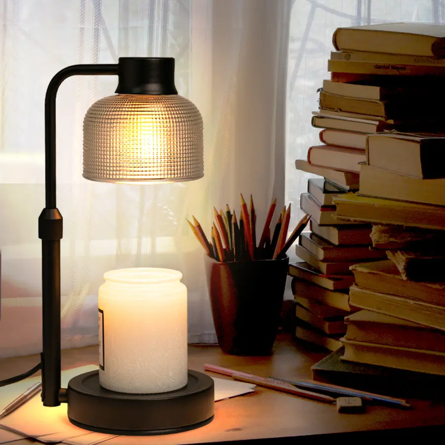 Adjustable Timer Candle Warmer Compact Design User-Friendly Interface for Relaxing Ambiance Valentine's Day Love Birthday Gifts for Women Girlfriend Sister Wax Melt Warmer with 2 Bulbs living room classroom desk