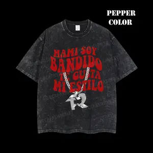 Vintage Fuerza Regida Mami Soy Bandido Te Gusta Mi Estilo 4.6 Graphic T-Shirt, Tatino Streetwear Fashion, Regional Mexicano Shirt, Fuerza Regida Merch, Menswear Top Y2K Mexico, Pepper Comfort Colors