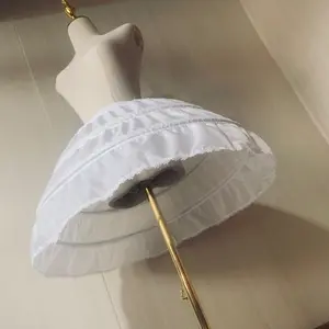 White 3 Hoops Lolita Dress Fluffy Petticoats for Short Dress Ballet Skirt Girls Crinoline Elastic Waist Underskirt Jupon Court