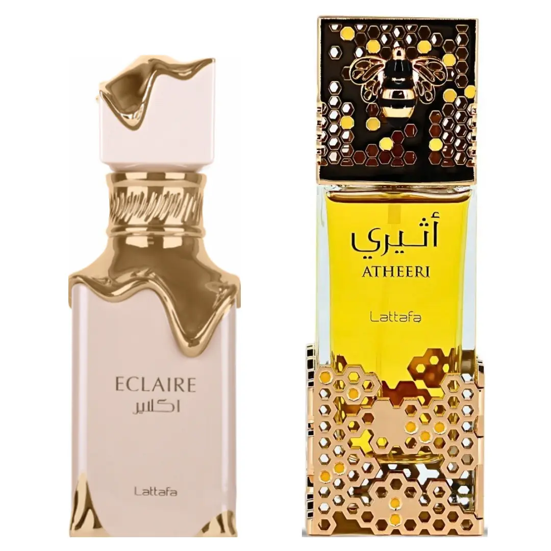 Lattafa Atheeri + ECLAIRE Perfume by Lattafa Perfumes 3.4oz(100ml) Citrus Woods Fragrance Amber Vanilla Lattafa Atheeri + ECLAIRE Perfume by Lattafa Perfumes 3.4oz(100ml) Citrus Woods Fragrance Amber Vanilla