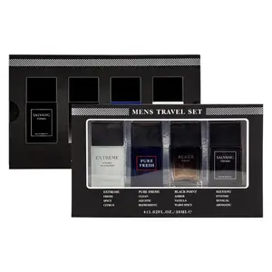 Men's 4-Piece Wood Scent EDP Fragrance Set, 1.02fl.oz/30ml×4 Colognes, Ideal Travel Coffret, Guys Gifts for Boyfriend - Father’s Day Gift