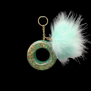 Lizard Queen Glam Donut Keychain
