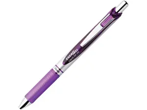Pentel Gel Pen Retractable Metal Tip .7mm 12/BX Violet Barrel/Ink BL77VDZ