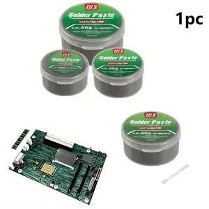 High Temperature Solder Paste 217℃, Sn99% Ag0.3% Cu0.7%, for Ic/pcb/bga/smd Repair, No Clean Needed, Includes Tool Shovel