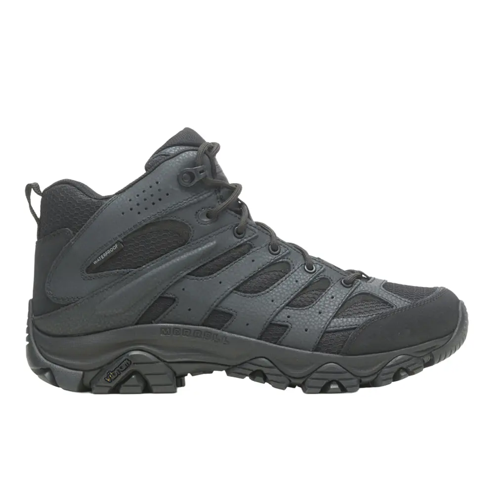 Merrell Work Mens Moab 3 Mid Waterproof Soft Toe Work/Duty - Black Merrell Work Mens Moab 3 Mid Waterproof Soft Toe Work/Duty - Black