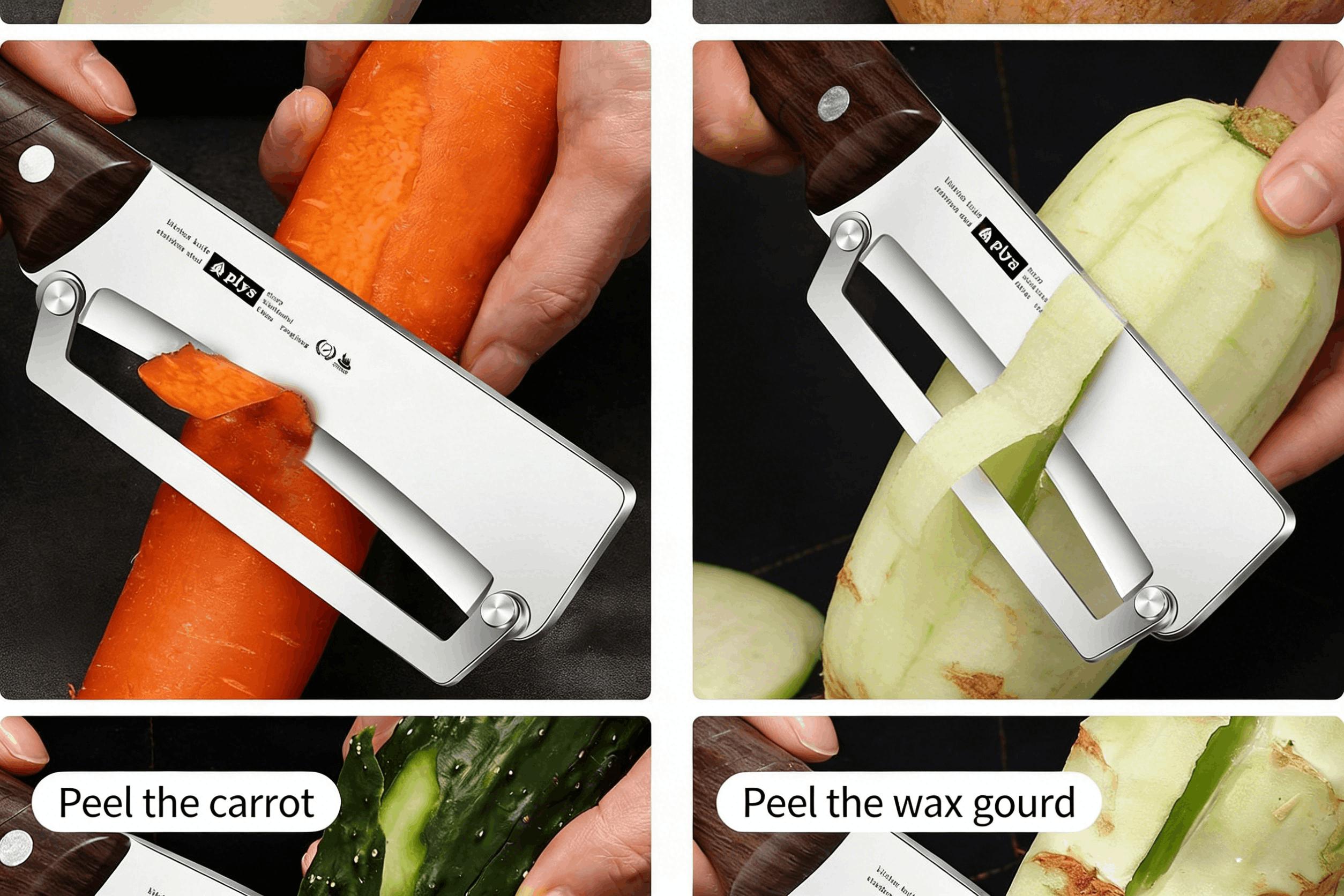 2-in-1 Fruit & Veggie Peeler with Bottle Opener Sharp Stainless Steel Upgraded Ergonomic Comfort Grip Non-Slip
