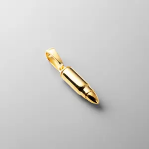 14K Gold Bullet Pendant – Model PT2746