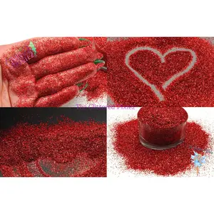 INFERNO .4MM Red Holographic super sparkly glitter Fun Loose Glitter for Nail art Hair Face Tumblers Craft & Resin supply Freshie Glitter