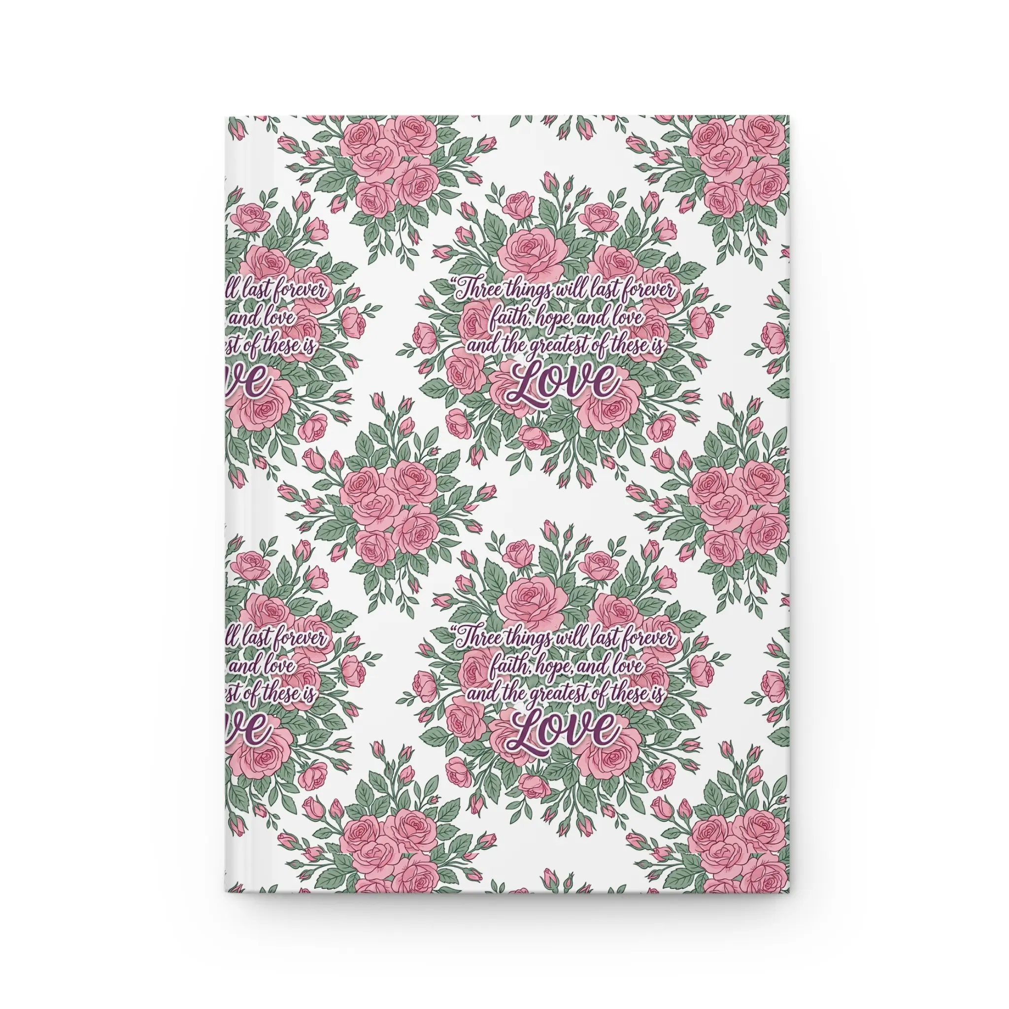 Vintage Pink Rose Bouquet Journal | Floral Hardcover Notebook