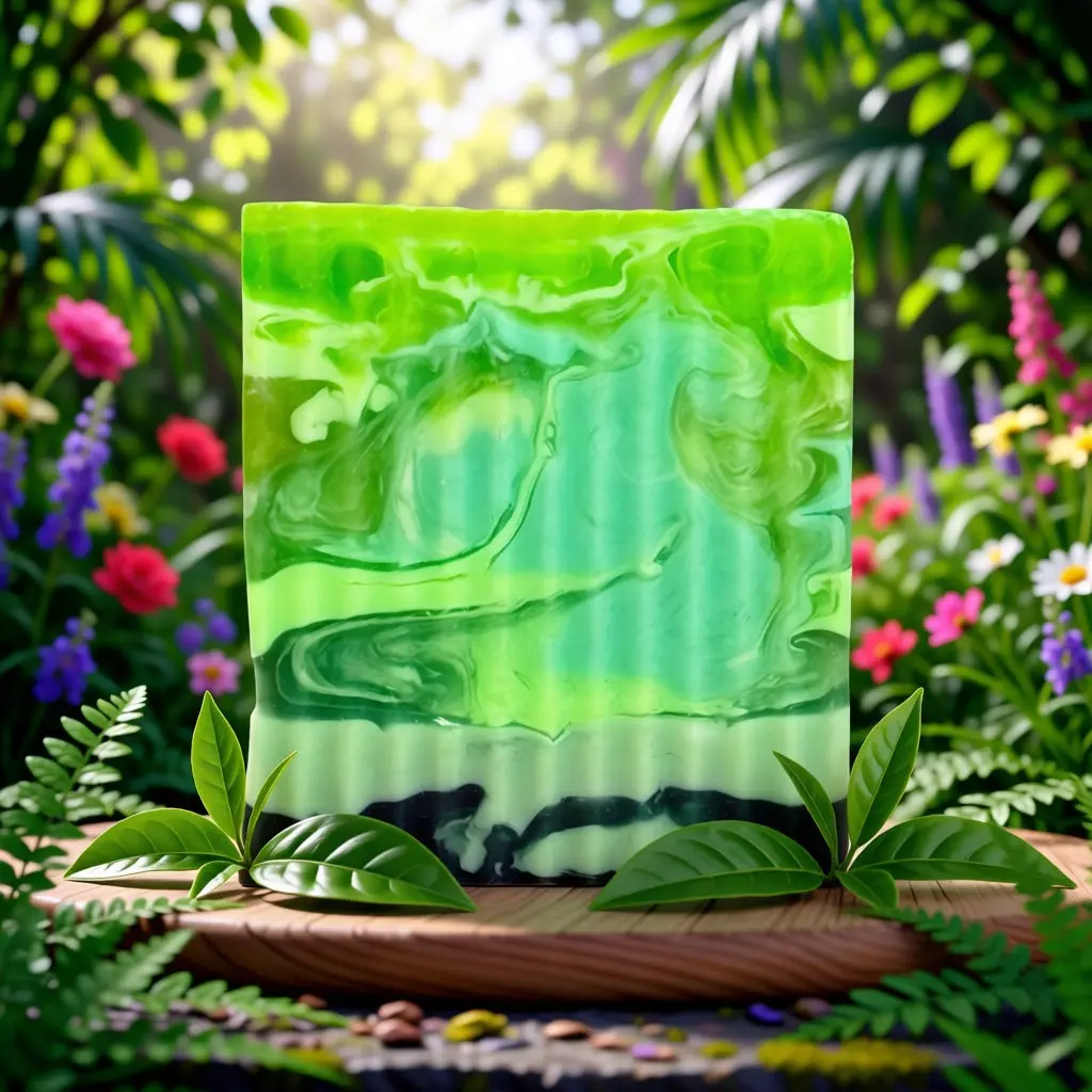 BOTANICA bar soap scented in green tea, clover, and aloe
