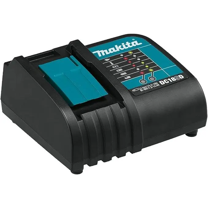 Makita DC18SD 18V LXT Power Tools Charger with Cooling Fan, Built-In Fan, Digital Display, Maximize Cycle Life for LXT Power Tool Batteries, Charger Only