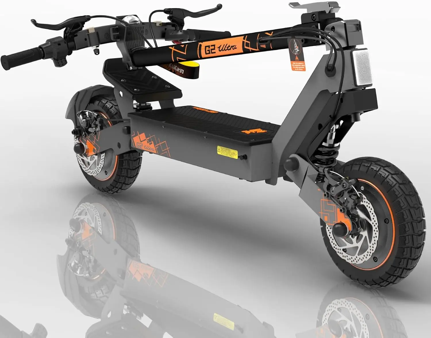 KuKirin G2 Ultra Foldable Electric Scooter, Unisex Adult All-Terrain Ride, 1600W Motor, 31MPH Max Speed, 34mi Range Sports & Outdoor Scooter Equipment