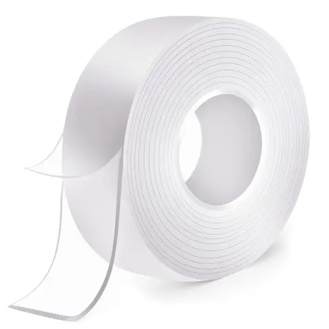 Double-Sided Heavy-Duty Tape (16‘5 feet), Nano Double-Sided Tape, Transparent Mounting Tape, Reusable Waterproof Tape, No-Trace Magic Tape, Picture Hanging Adhesive Strips, Ideal for Home Decor Projects#TOP PICKS