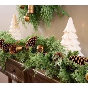 Home Refelctions 6' Faux Cedar Garland with Bells