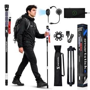 SmartstickX Tactical Walking Stick with Stun Gun - The Ultimate Self-Defense, Light & Power Companion for Every Adventure