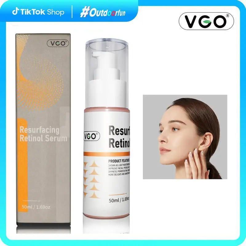 VGO Retinol Face Serum with Hyaluronic Acid & Niacinamide - Moisturizing Natural Botanicals Formula for Oily Combo & Normal Skin, Skin Repair, Brightening, Pore Minimizing, 50g, Regular Ed., Single Item for Adults
