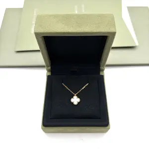 Pre-owned CALUXJ VAN CLEEF & ARPELS 18K Yellow Gold Mother of Pearl Sweet Alhambra Pendant Necklace