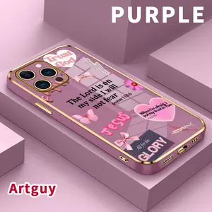 Case for iPhone iPhone 16 Pro Max 15 Plus 14 13 12 11 XS XR  mini Faith Over Fear Psalm Christian Aesthetic Drop Protection Shockproof Soft Silicone smartphone Cover