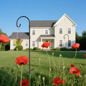 92” Heavy Duty Shepherd Hooks (2 Pack) – 5-Prong Base for Ultimate Stability | Perfect for Garden Décor, Bird Feeders & Hanging Baskets! gift day