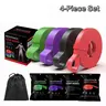 Durable 4-Piece Latex Resistance Bands Set - Elastic Exercise Gear for Home Workout, Fitness Training Tool, Workout Sets for Women, Assisted Pull-Up Equipment, with Storage Bag & Box Packaging, Elastic Exercise Bands