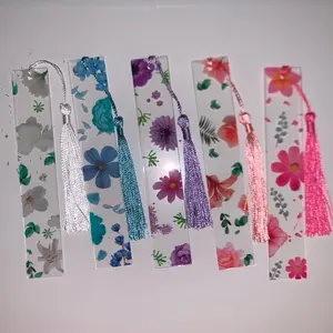 Flower Pattern Bookmark with Tassel