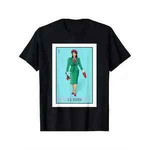 La Lady Lottery Gift La Donna Mexican Card Lottery T-Shirt