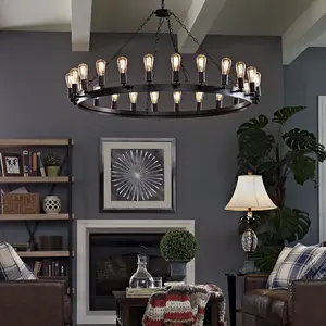 Modway Teleport 52" Chandelier in Brown