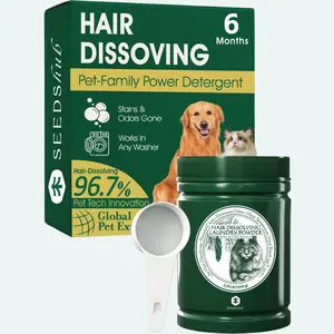 Pet Hair Dissolving Laundry Powder Detergent - Stain Remover, Deodorizer, Septic Safe for Clothes, Cat & Dog Hair, Top & Front Load Washers, Pet Owner Home Essential
